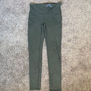 SPANX Metallic Green Leggings